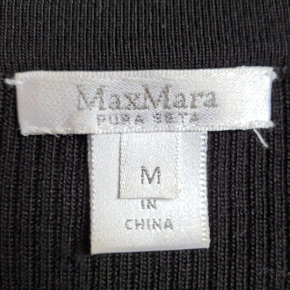 MaxMara silk black shell and cardigan twinset - Picture 3 of 4